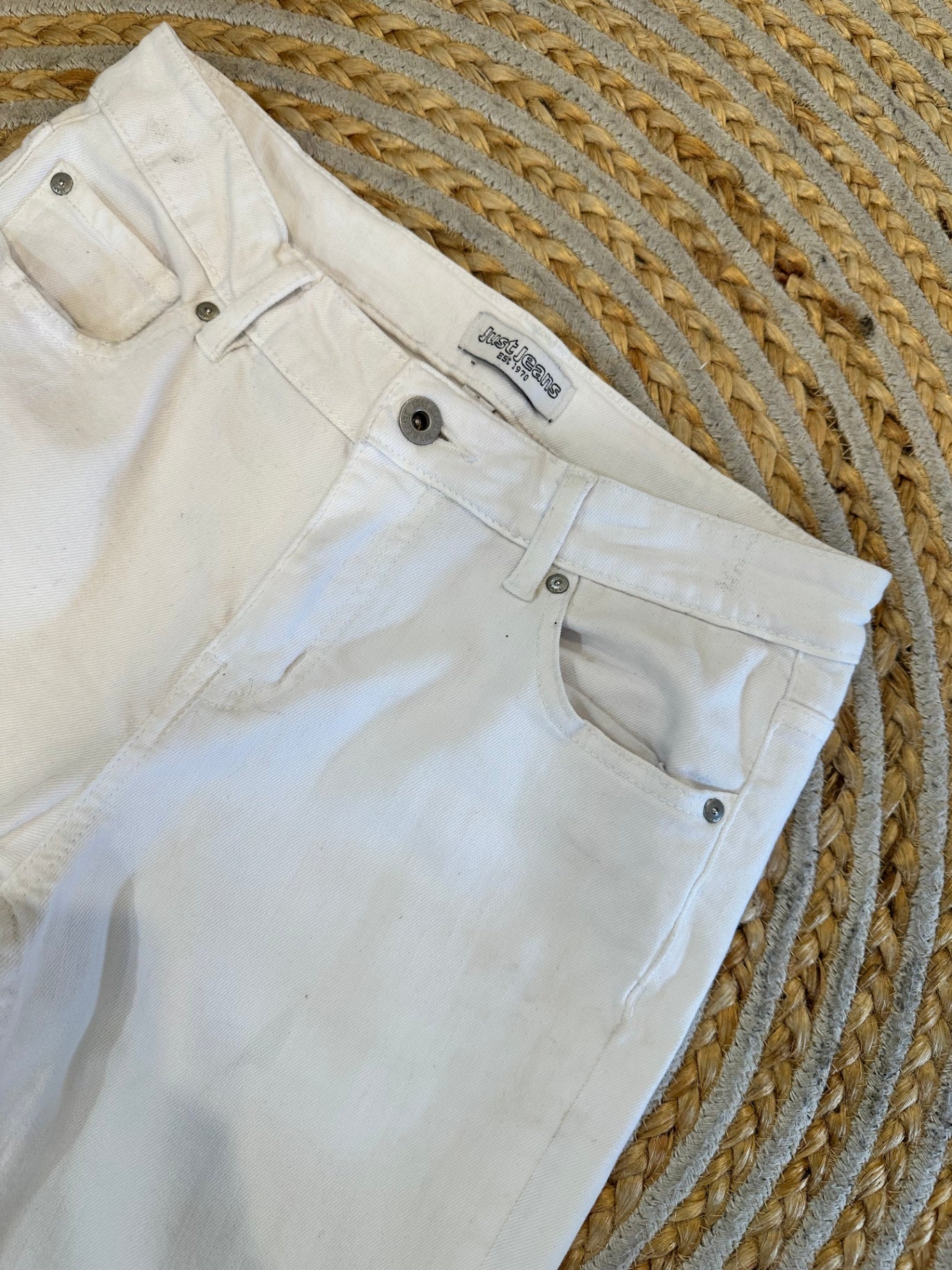 Just Jeans - White Jeans - Size 8 [Some light marks]