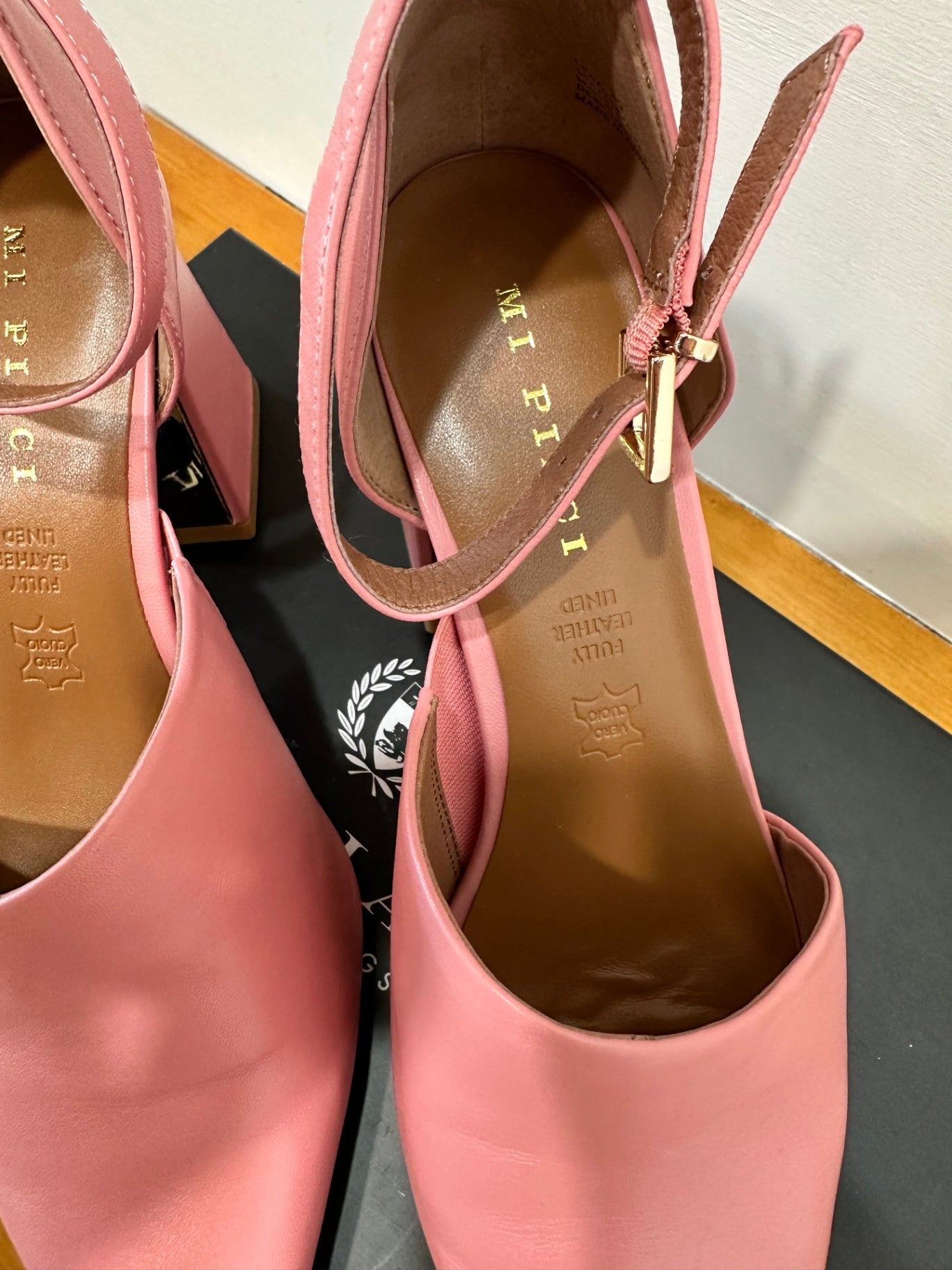 Mi Piaci - Leather Heels - Size EU 39 - Pink 