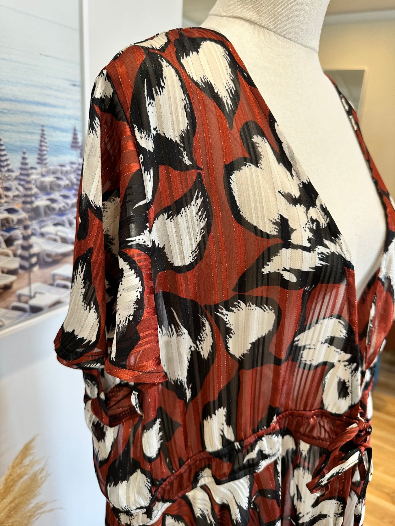 Coco + Belle - Duster Jacket - Extra Large - Brown / Black / Beige