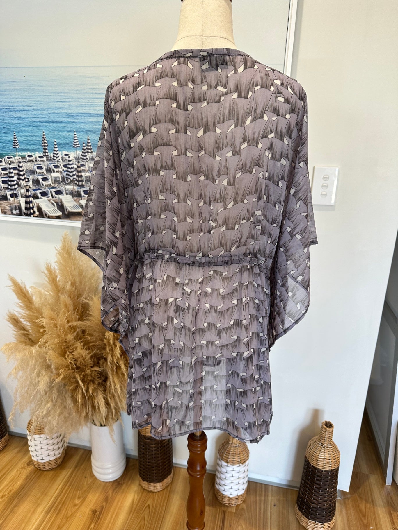 SNAP - Made in New Zealand - Kaftan - One Size - Grey 