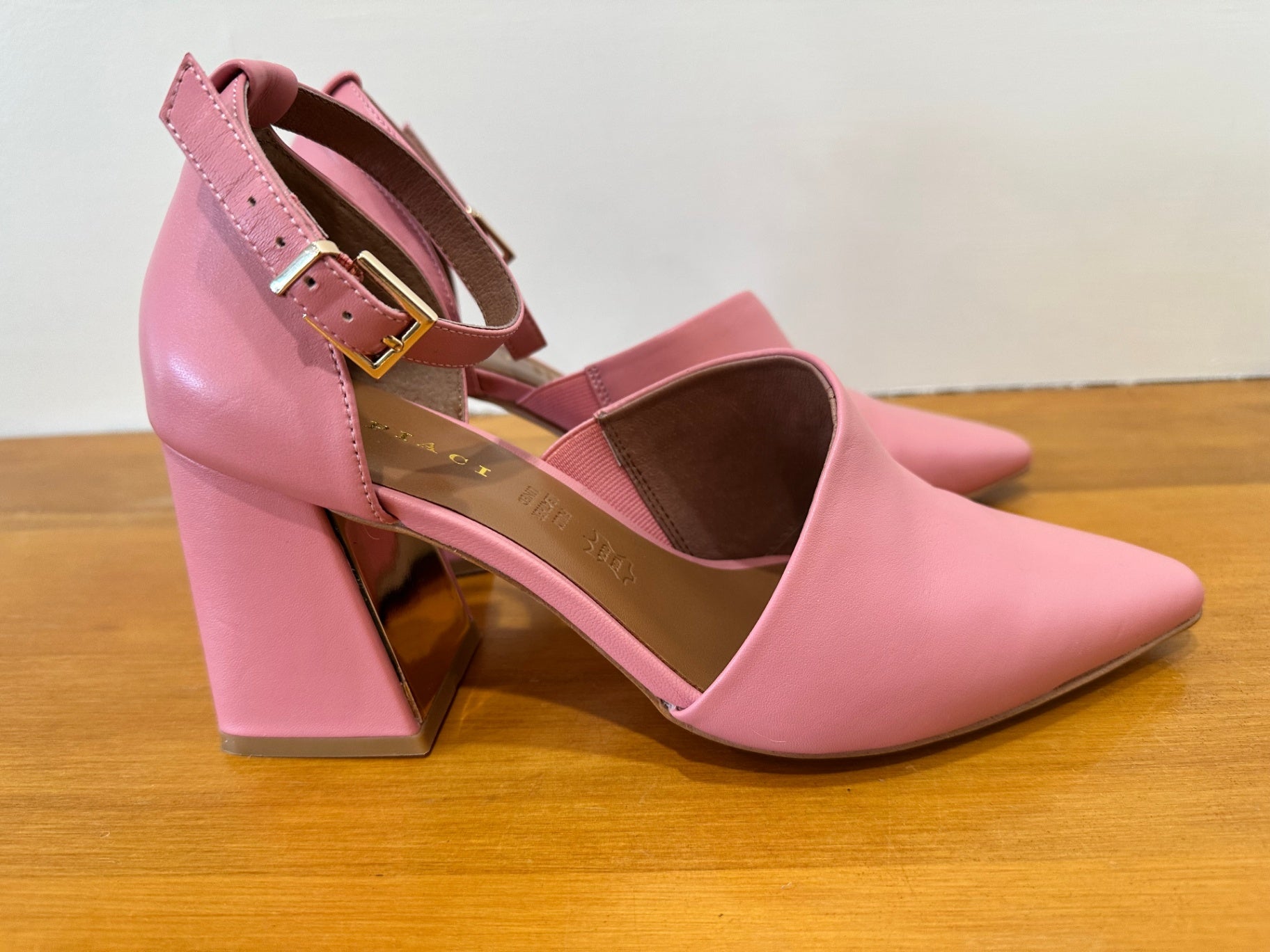 Mi Piaci - Leather Heels - Size EU 39 - Pink 