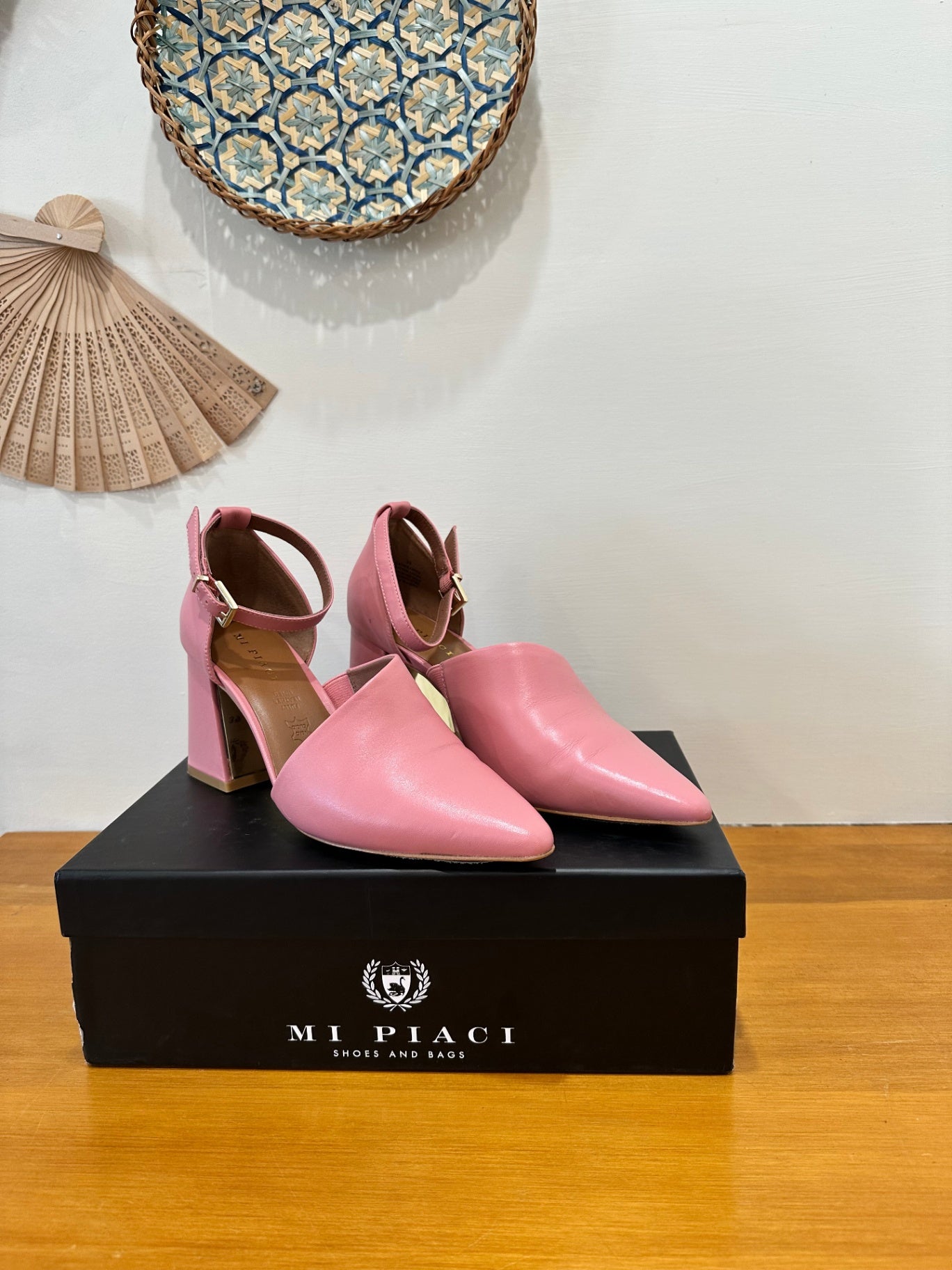 Mi Piaci - Leather Heels - Size EU 39 - Pink 