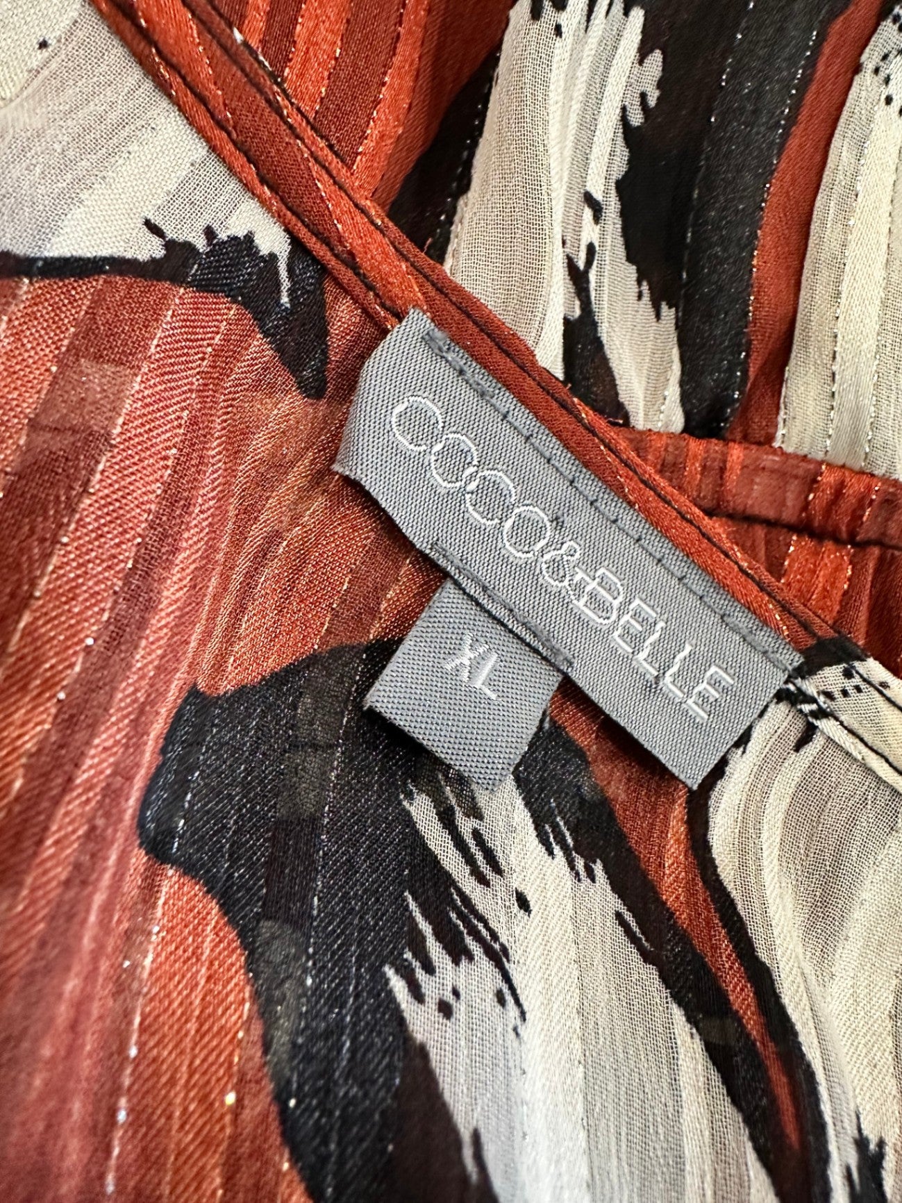 Coco + Belle - Duster Jacket - Extra Large - Brown / Black / Beige
