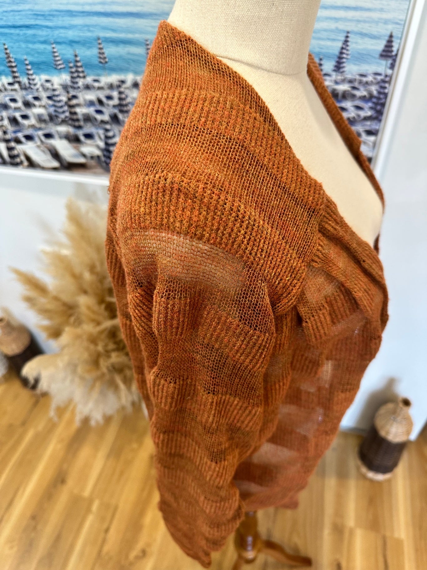 Angel Biba - Cardigan - One Size - Rust Orange