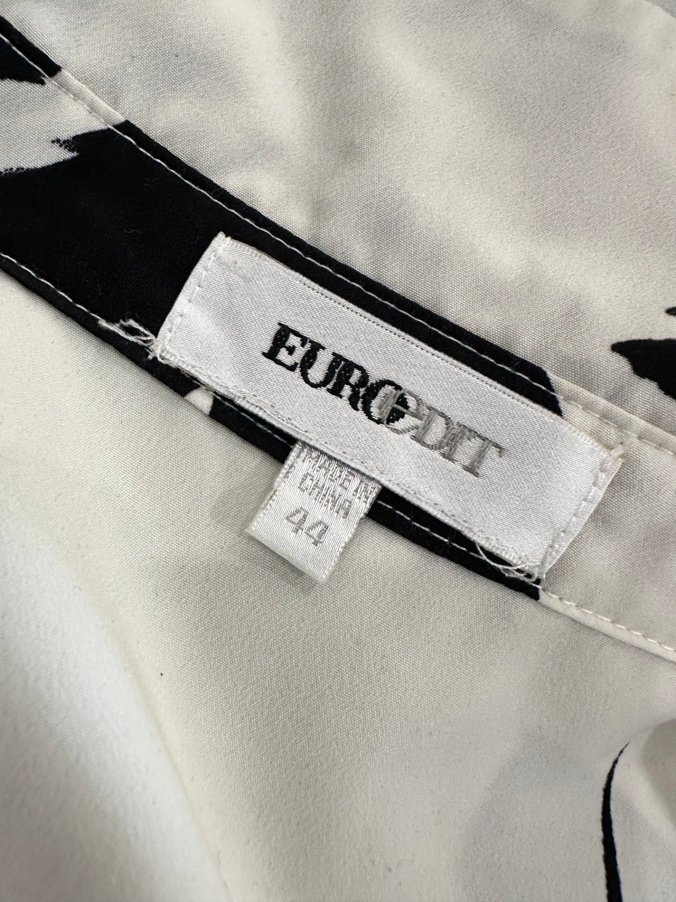 EuroEdit - Wrap Dress - Large - Black and Cream