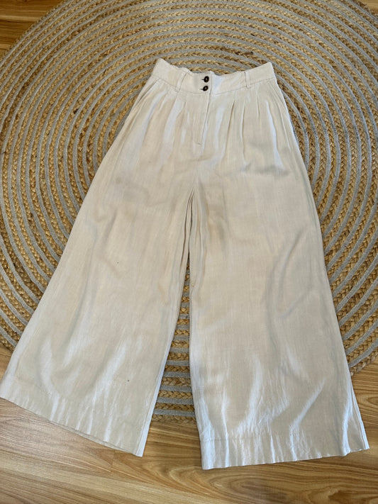Dotti - Linen Blend Pants - Size 10 - Beige
