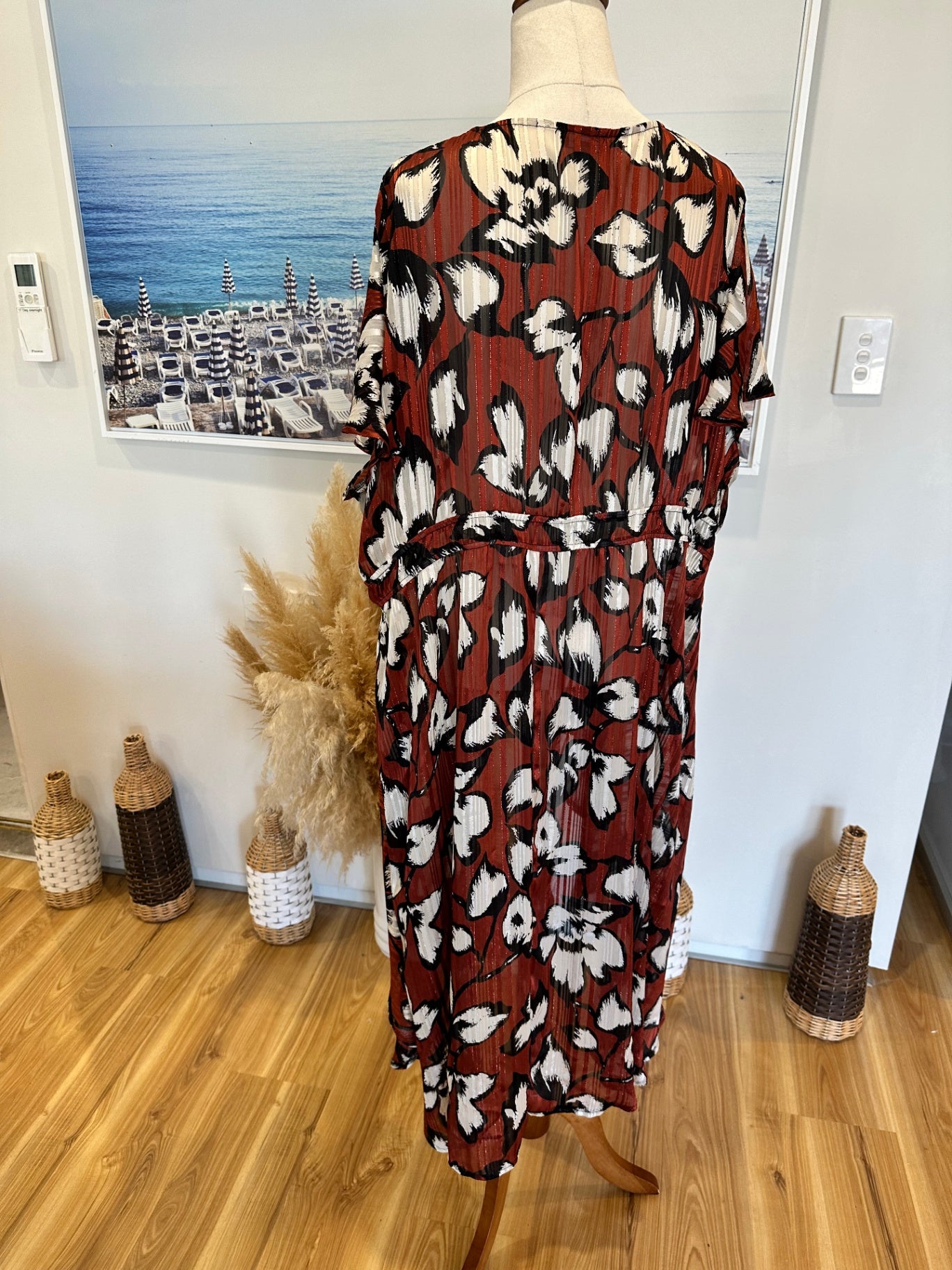 Coco + Belle - Duster Jacket - Extra Large - Brown / Black / Beige