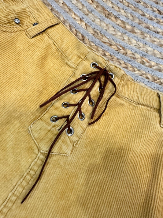 Some Days Lovin' - Corduroy Shorts - Medium - Mustard Yellow