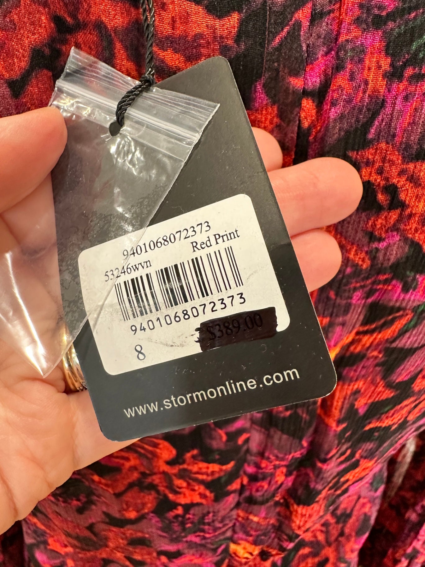 [NEW] Storm Dress - Size 8 RRP: $389 - Viscose - Red tones