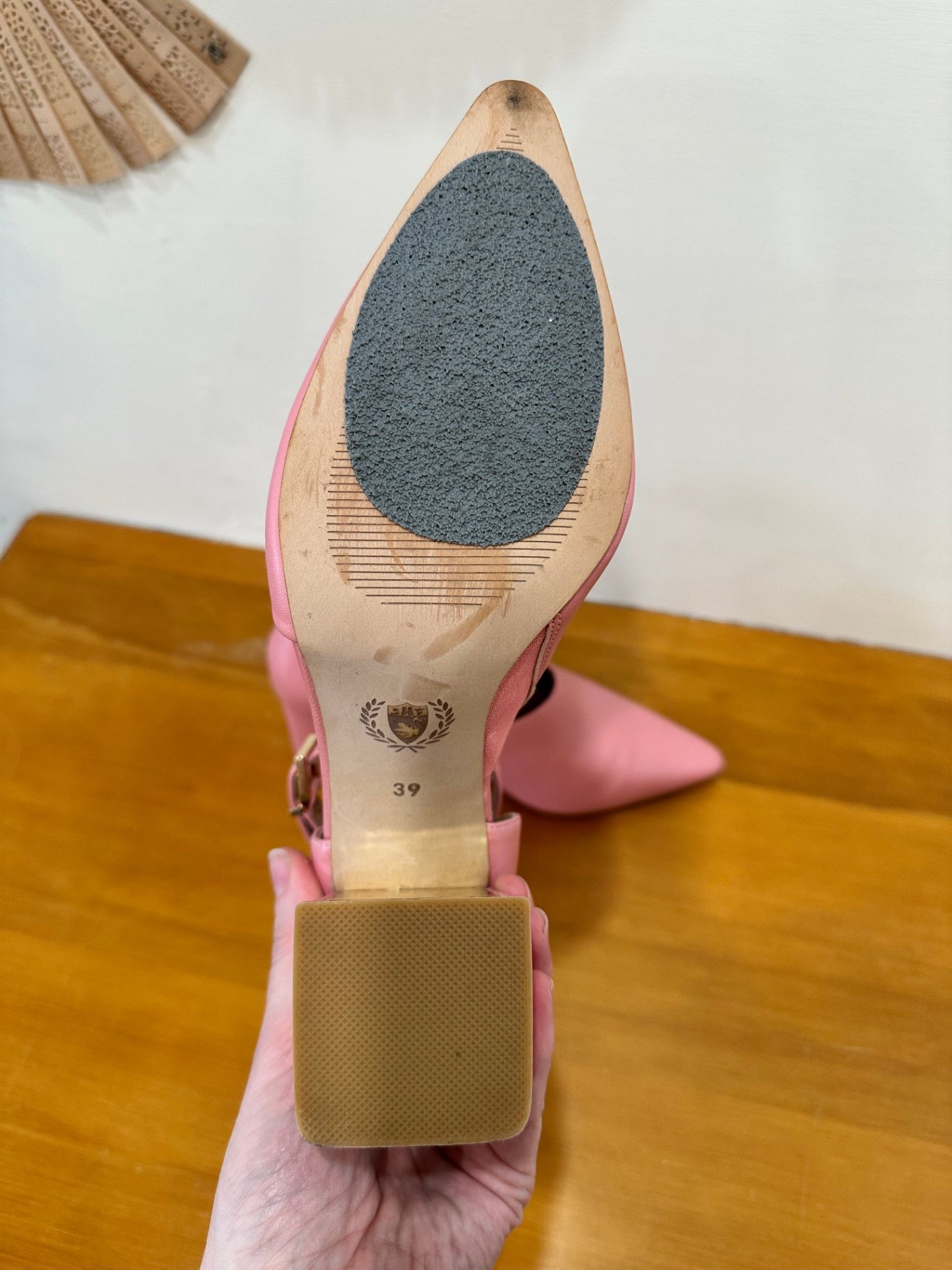 Mi Piaci - Leather Heels - Size EU 39 - Pink 