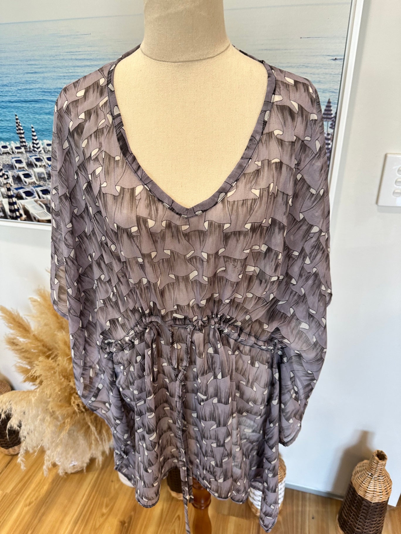 SNAP - Made in New Zealand - Kaftan - One Size - Grey 