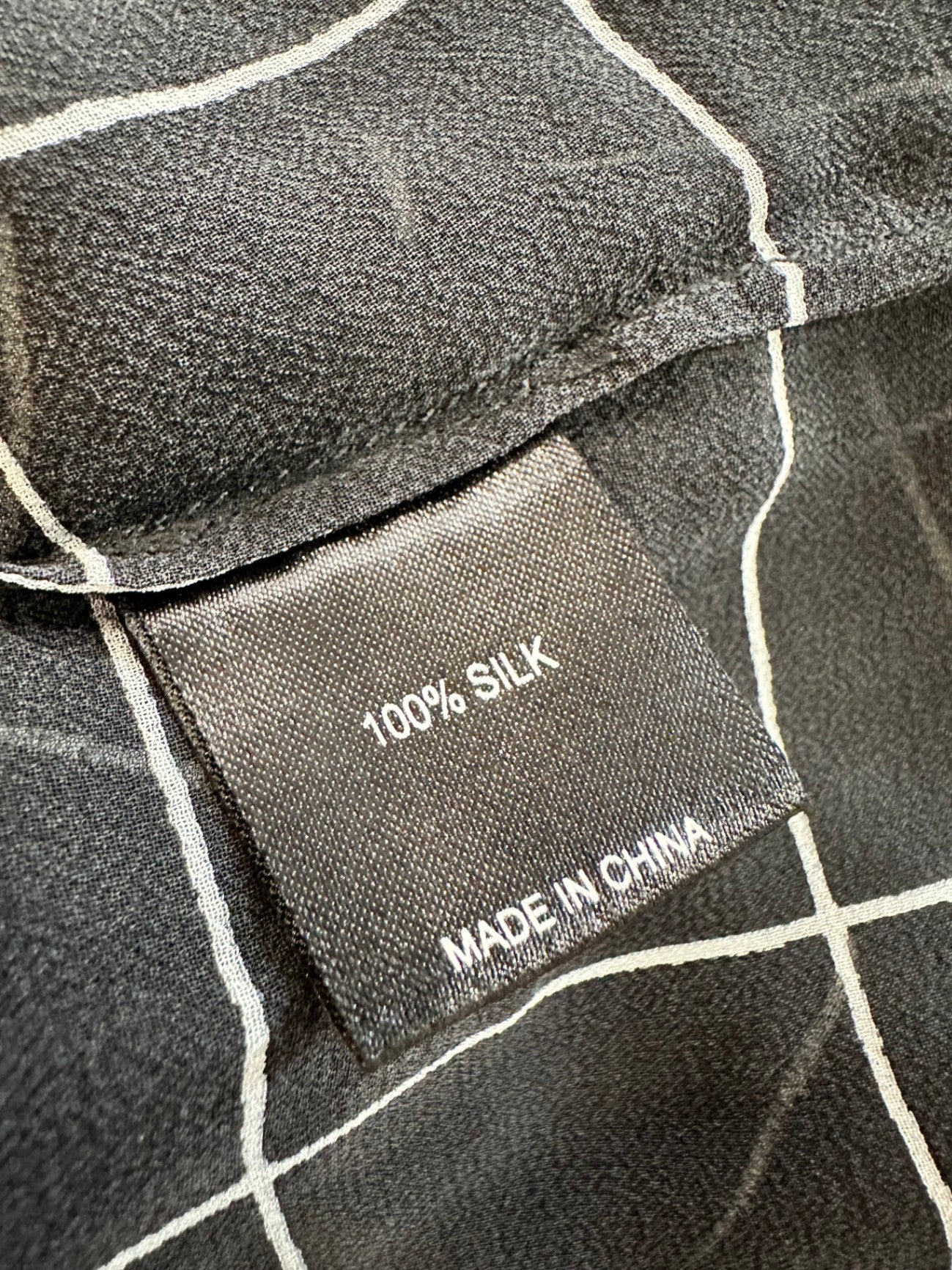 Storm - 100% Silk Blouse - Size 8 - Black