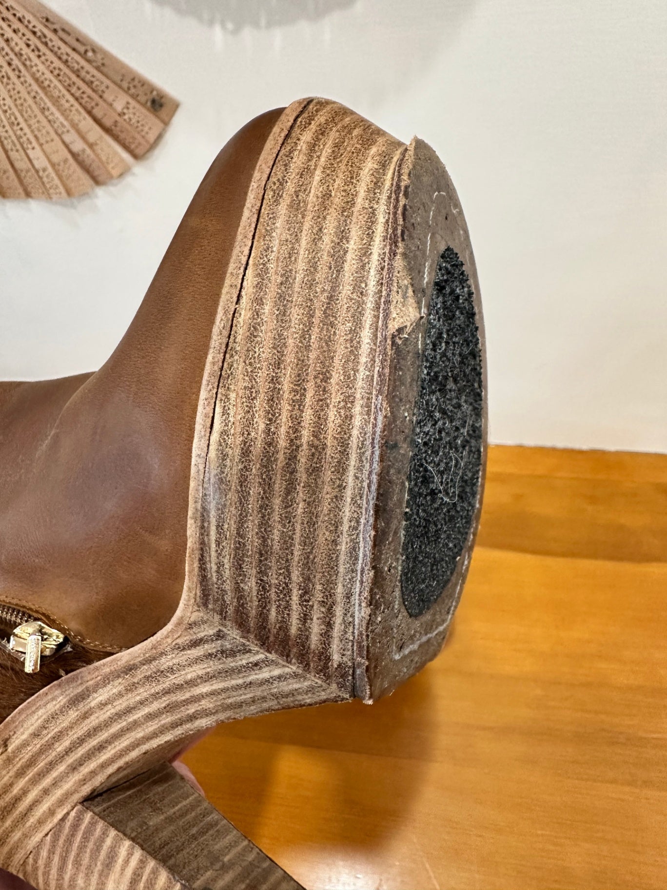 Beau Coops Platform Leather Boots - Size EU 39 - Brown