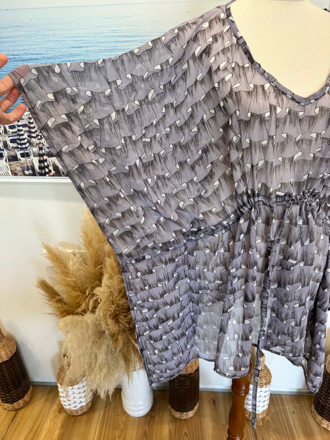 SNAP - Made in New Zealand - Kaftan - One Size - Grey 