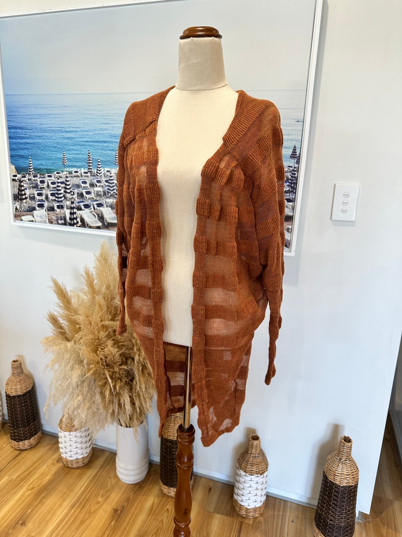 Angel Biba - Cardigan - One Size - Rust Orange