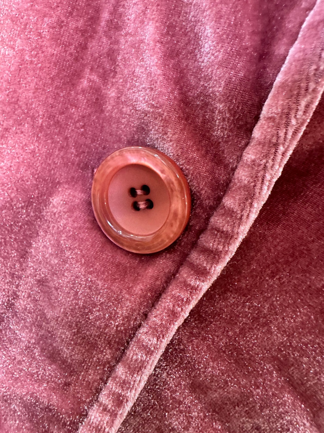 Vintage Dotti Velvet (w Silk) Blazer / Jacket - Size 14 Pink