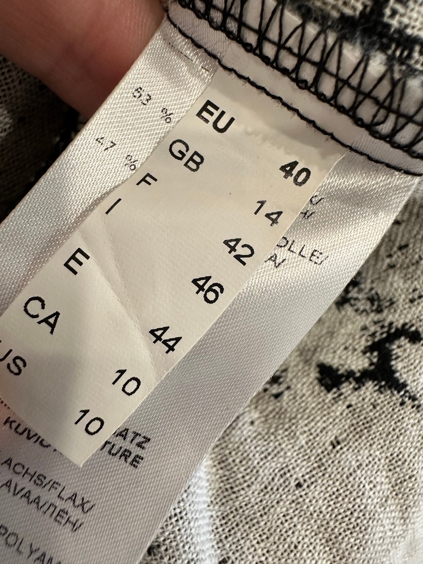 Q | Neel - Flax + Cotton Jacket - Size 14 - Black / Grey