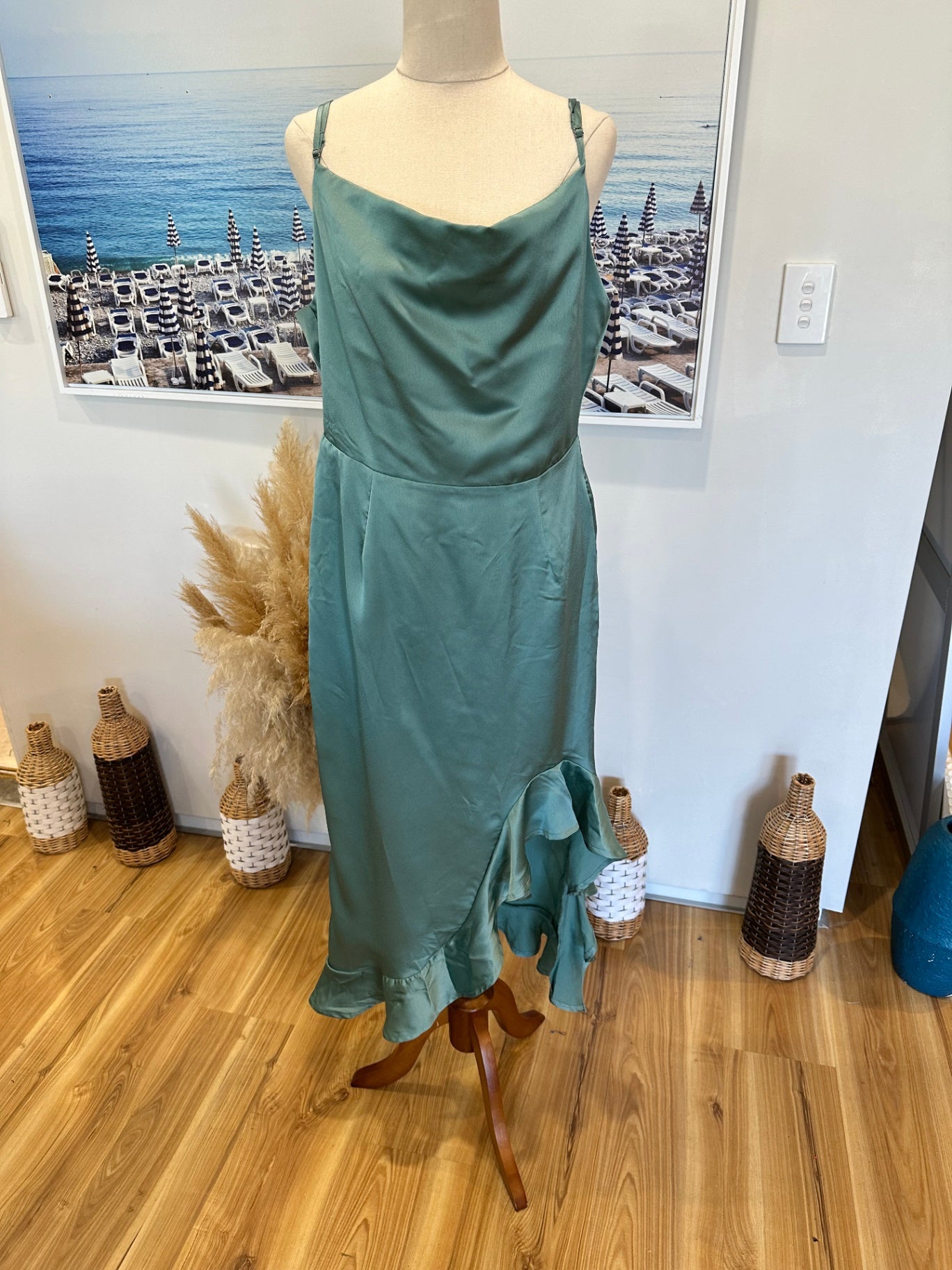 [NEW] Missguided Dress - Size 14 - Green - RRP $45.00
