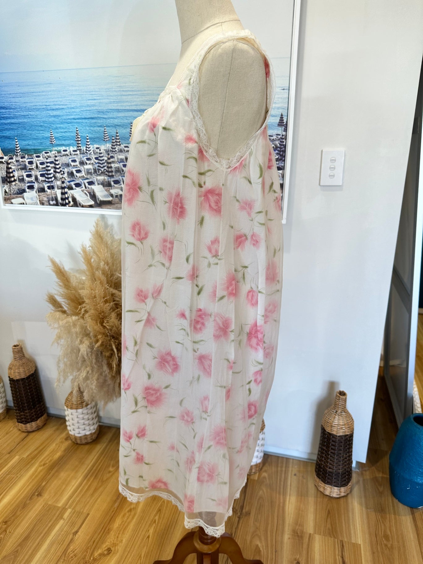 Vintage - St Mark's Dress - Medium - Pink + White