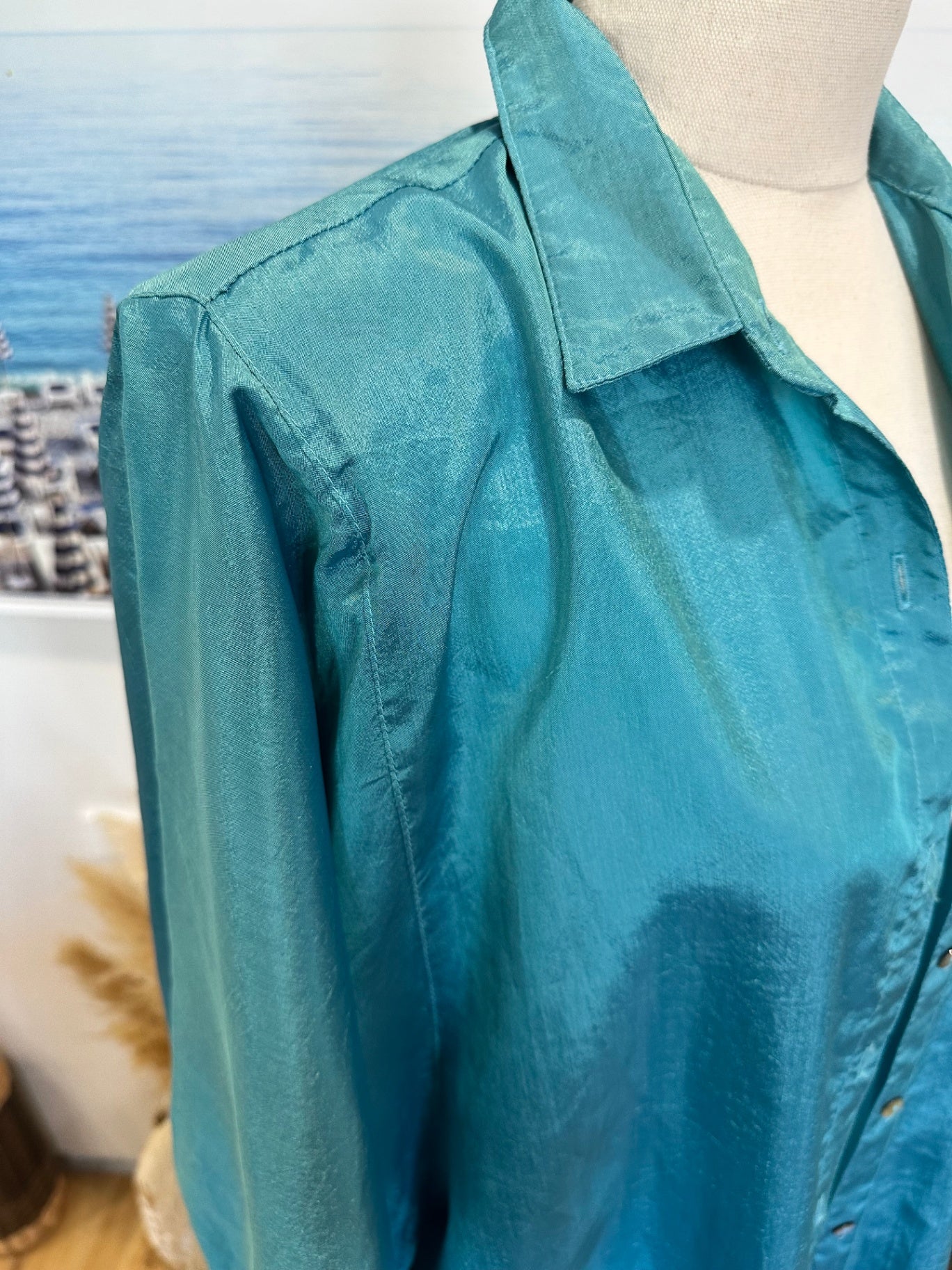 Suzanne Gregory - Duster Jacket - Size 14 - Turquoise