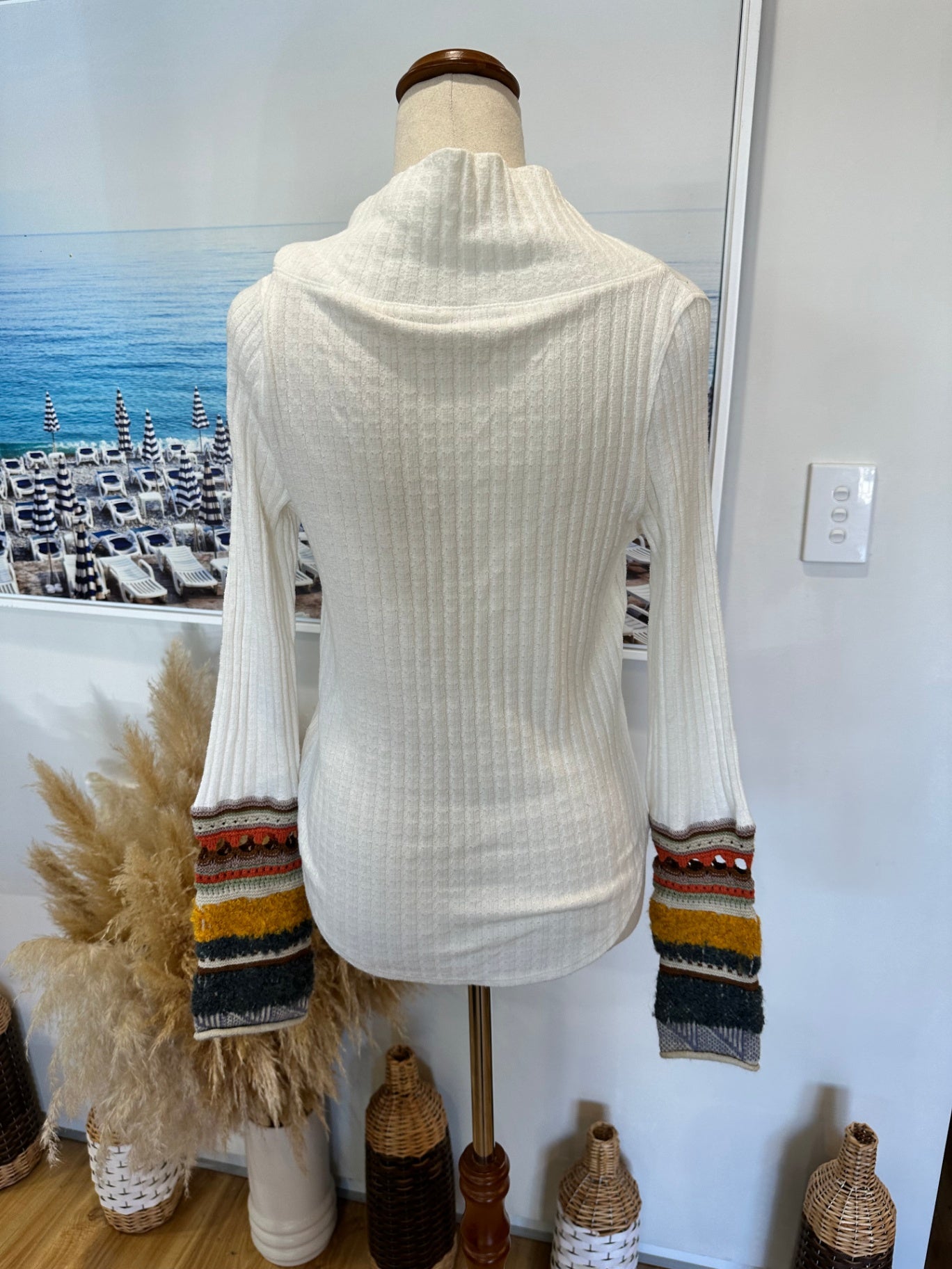 Free People - Bohemian Jumper - Small - Cream/Off-white