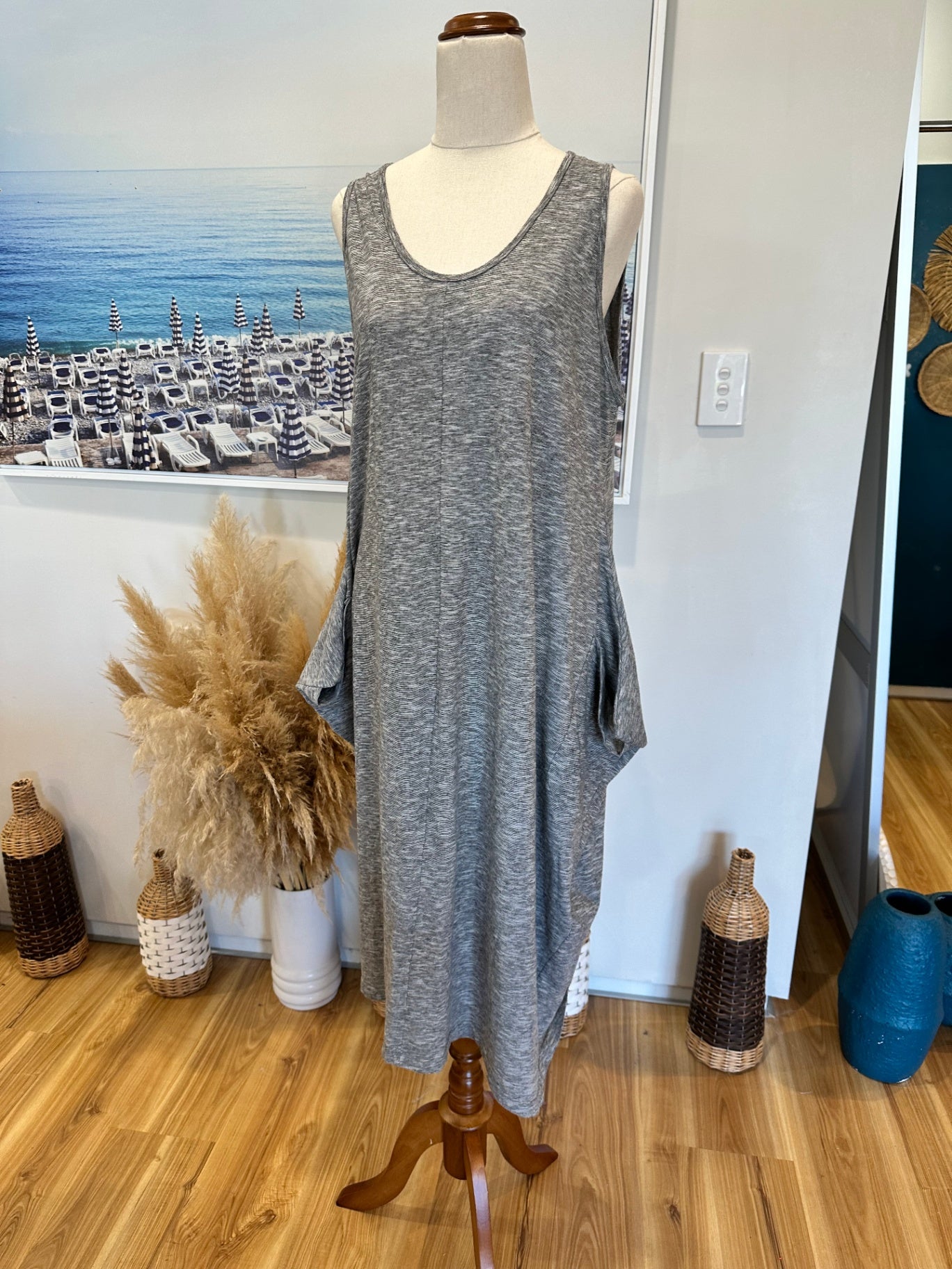 Donna Marie - Grey Marle Dress - Extra Large