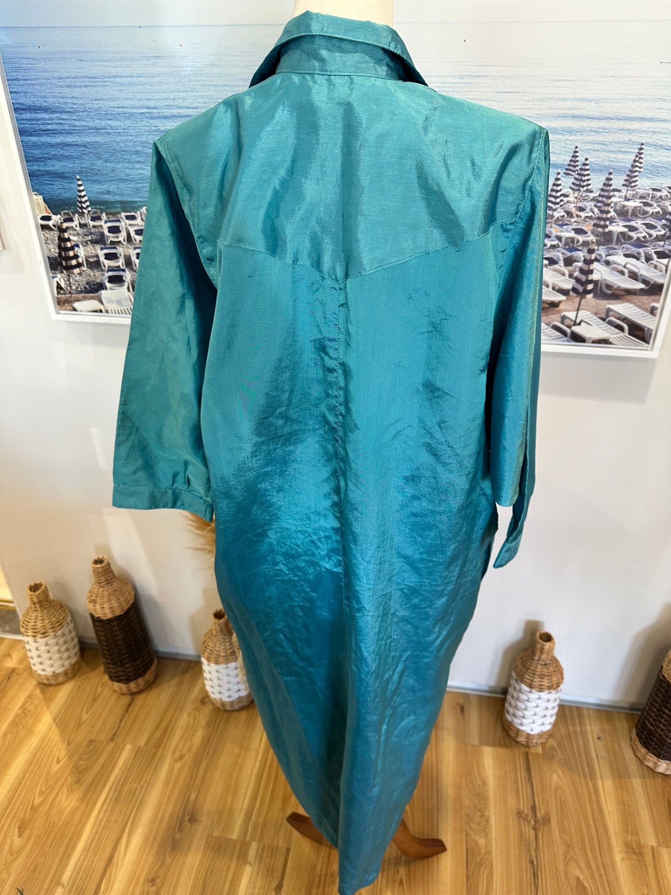 Suzanne Gregory - Duster Jacket - Size 14 - Turquoise