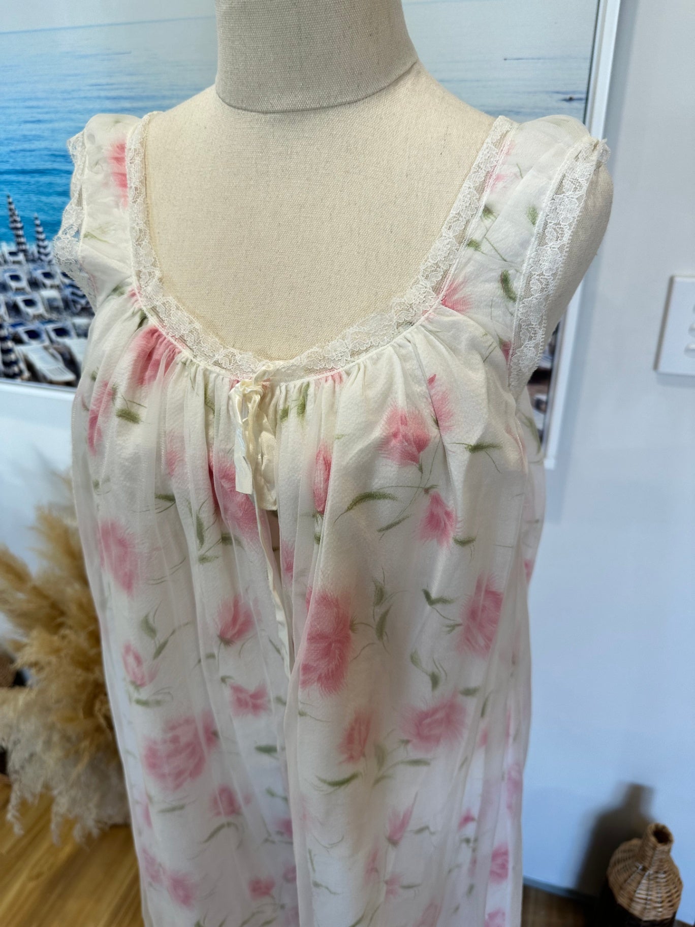 Vintage - St Mark's Dress - Medium - Pink + White