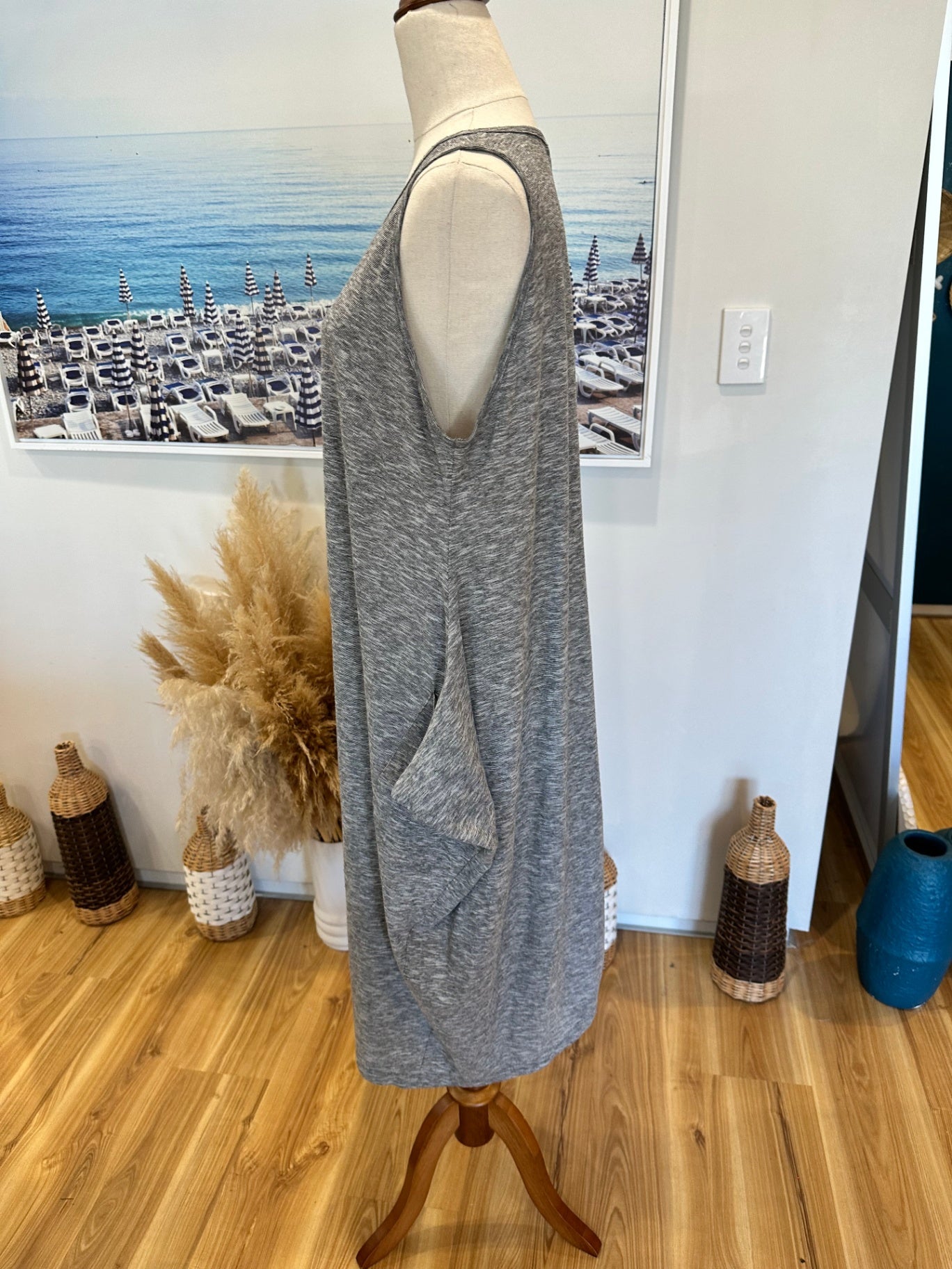 Donna Marie - Grey Marle Dress - Extra Large