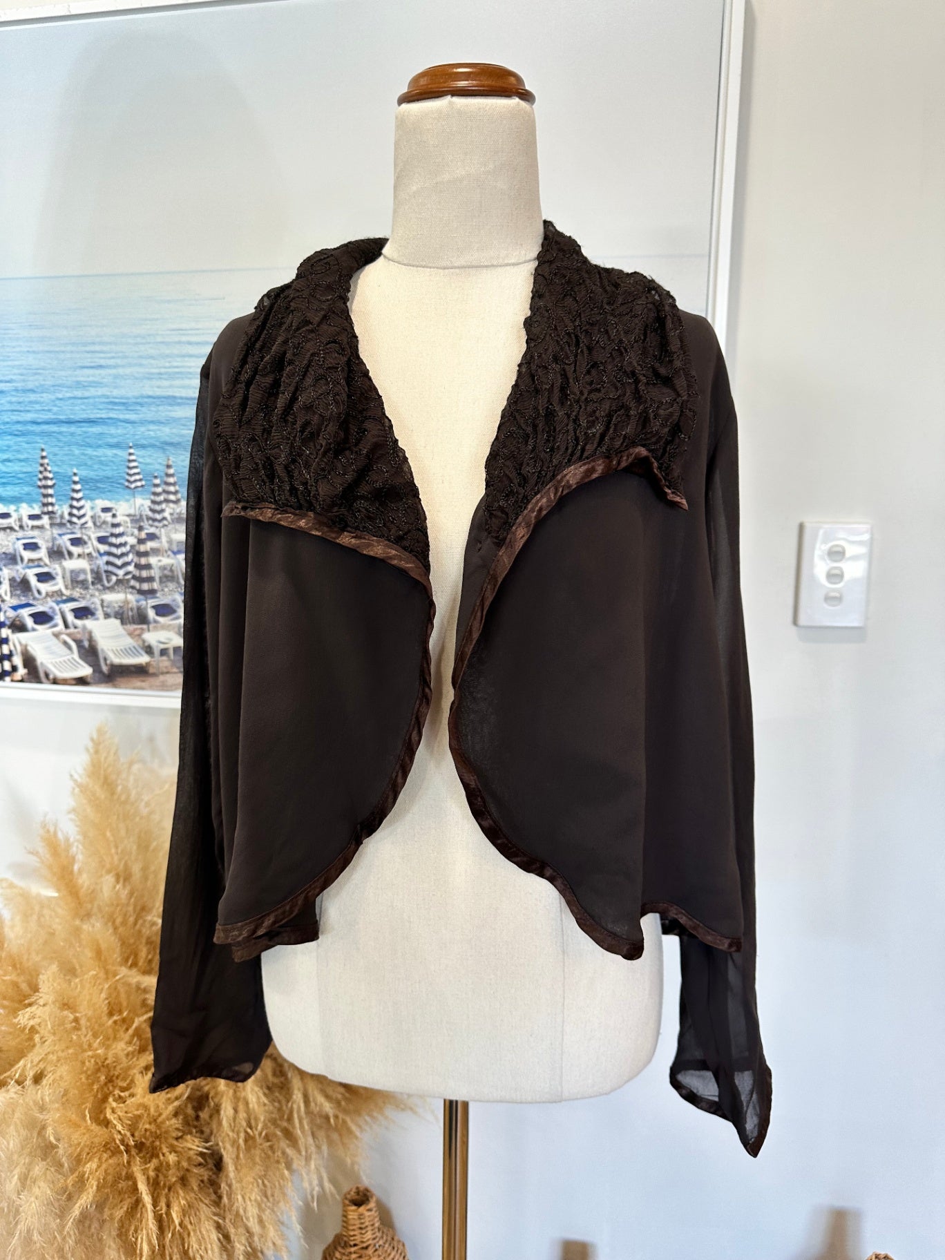 Studio Works - Lightweight Jacket - Size Medium / Large - Choc Brown