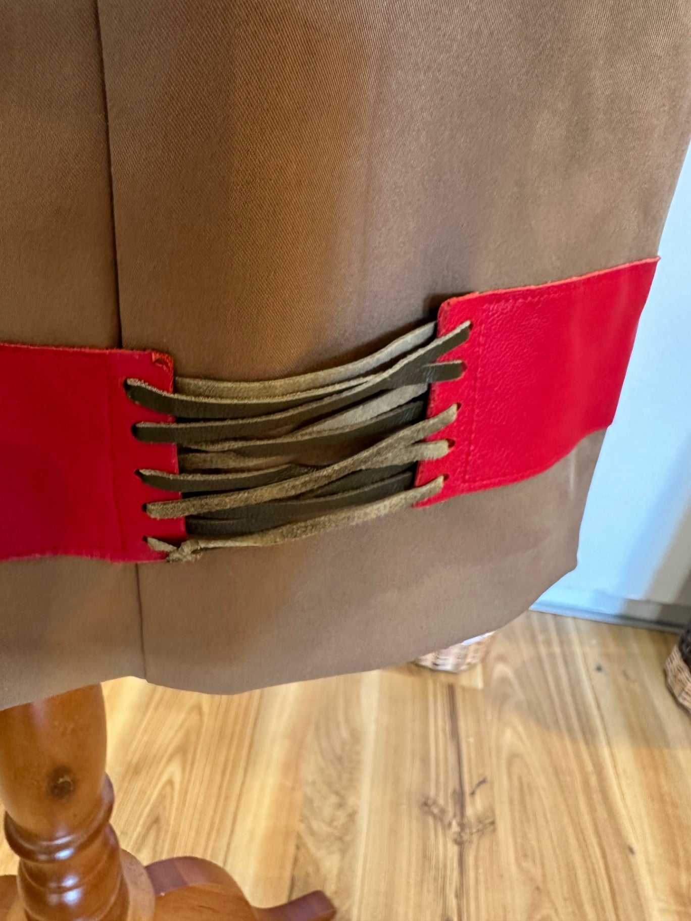 Chemical Tree - Genuine Leather Dress - Medium - Brown / Black / Red