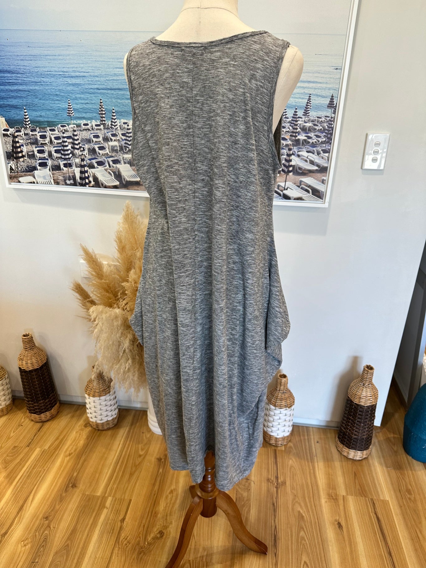 Donna Marie - Grey Marle Dress - Extra Large