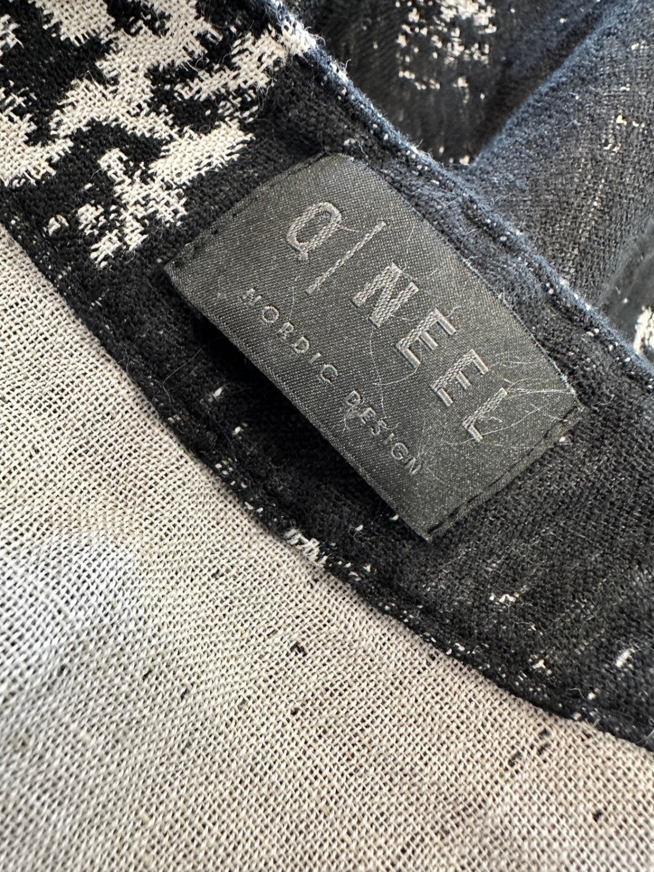 Q | Neel - Flax + Cotton Jacket - Size 14 - Black / Grey