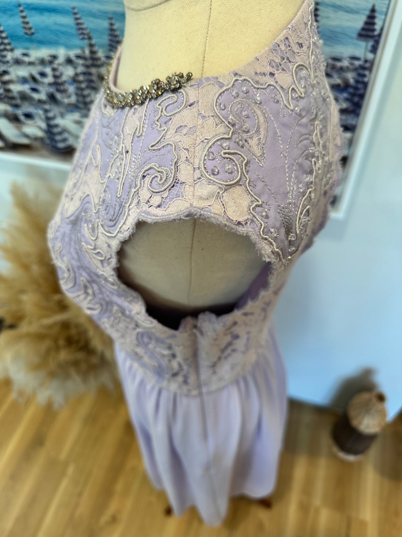 Ted Baker London - Dress w Embroidery and Diamantes - Size Small (US 2) - Purple