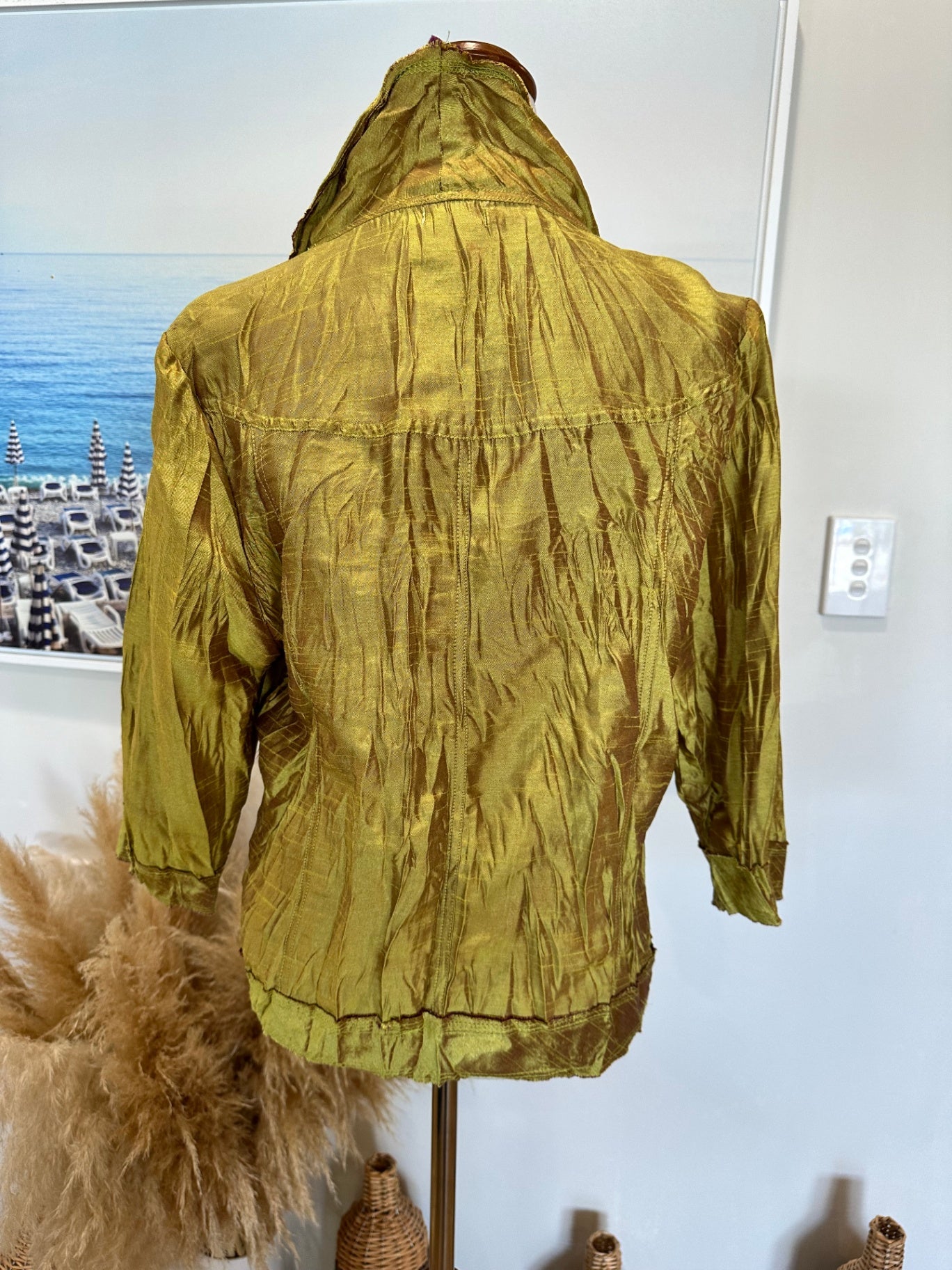 Leaf Jacket - Size 14 - Chartreuse w Purple Accents