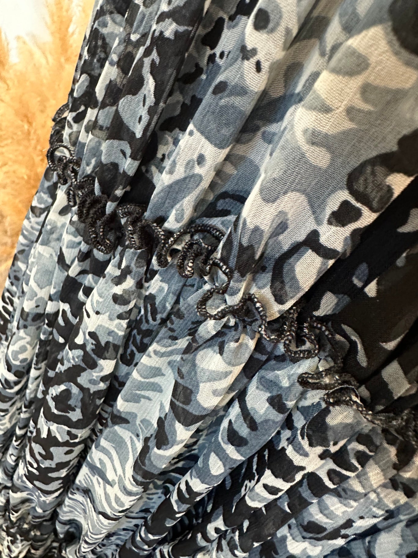 Jigsaw Maxi Dress - Size 8 - Black, White, Gray