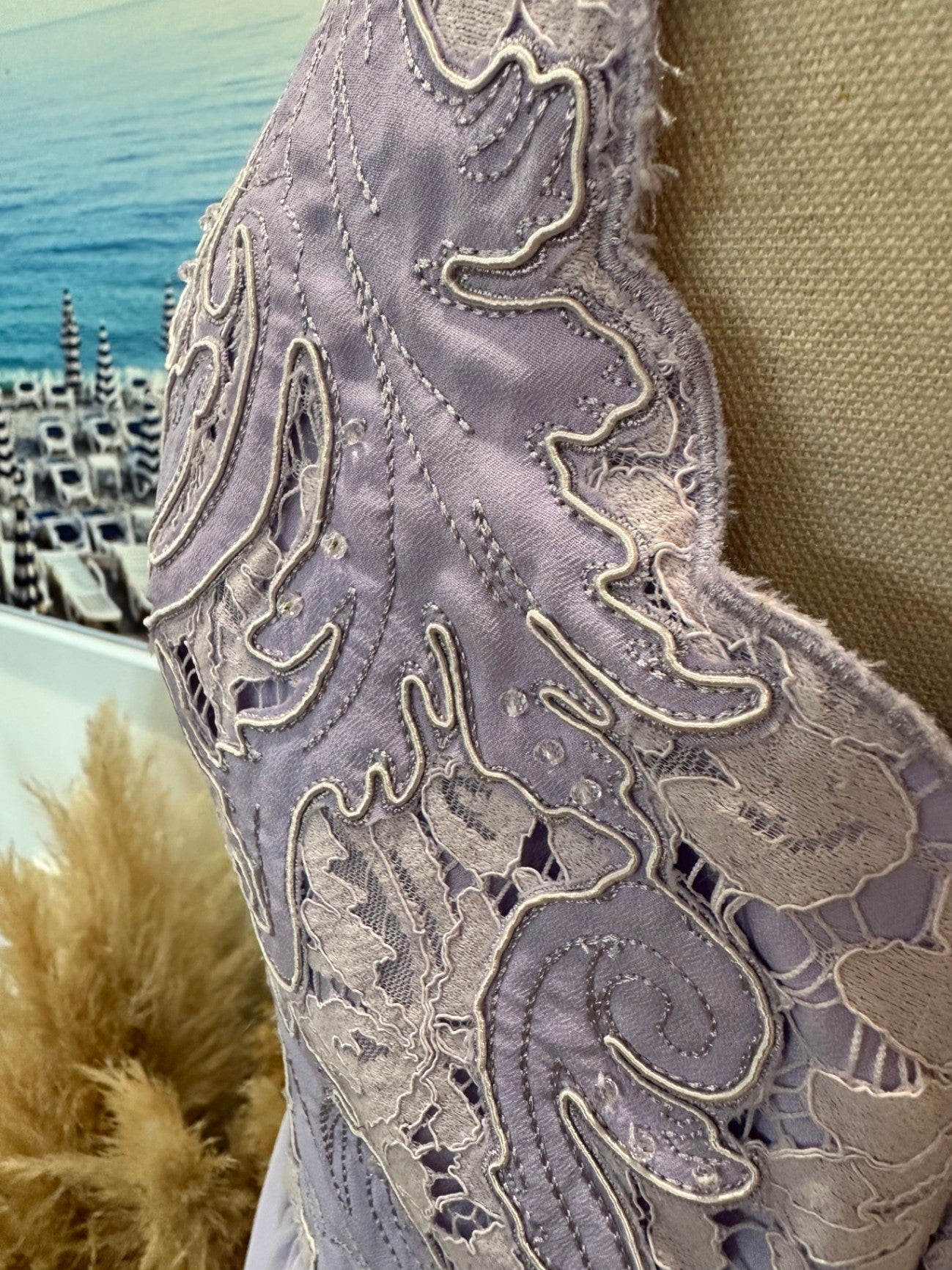 Ted Baker London - Dress w Embroidery and Diamantes - Size Small (US 2) - Purple