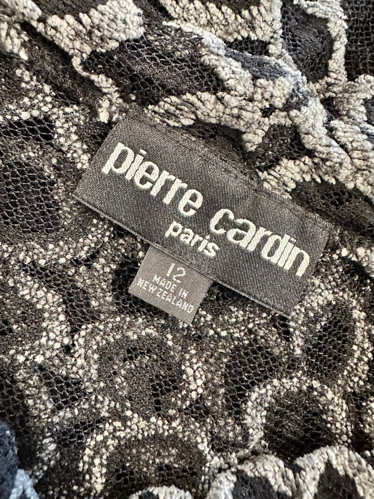 Pierre Cardin - Paris Blouse - Small / Medium - Black and grey
