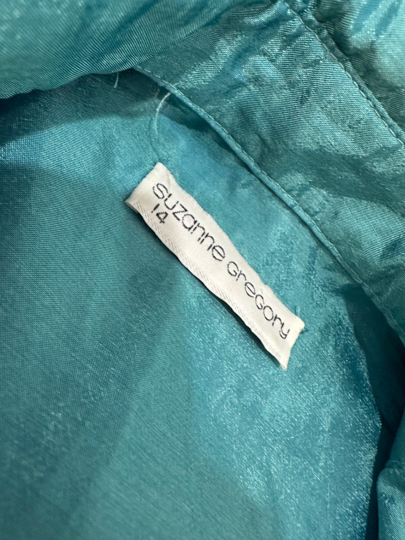 Suzanne Gregory - Duster Jacket - Size 14 - Turquoise