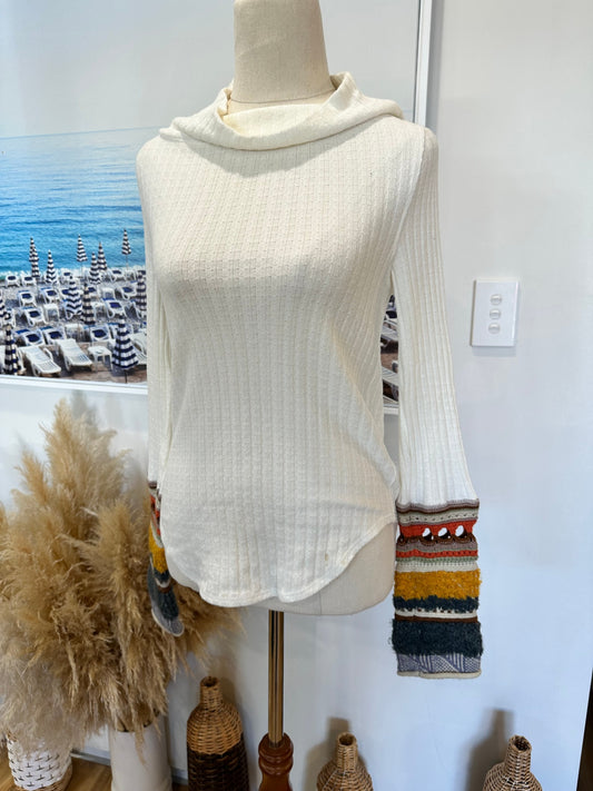 Free People - Bohemian Jumper - Small - Cream/Off-white