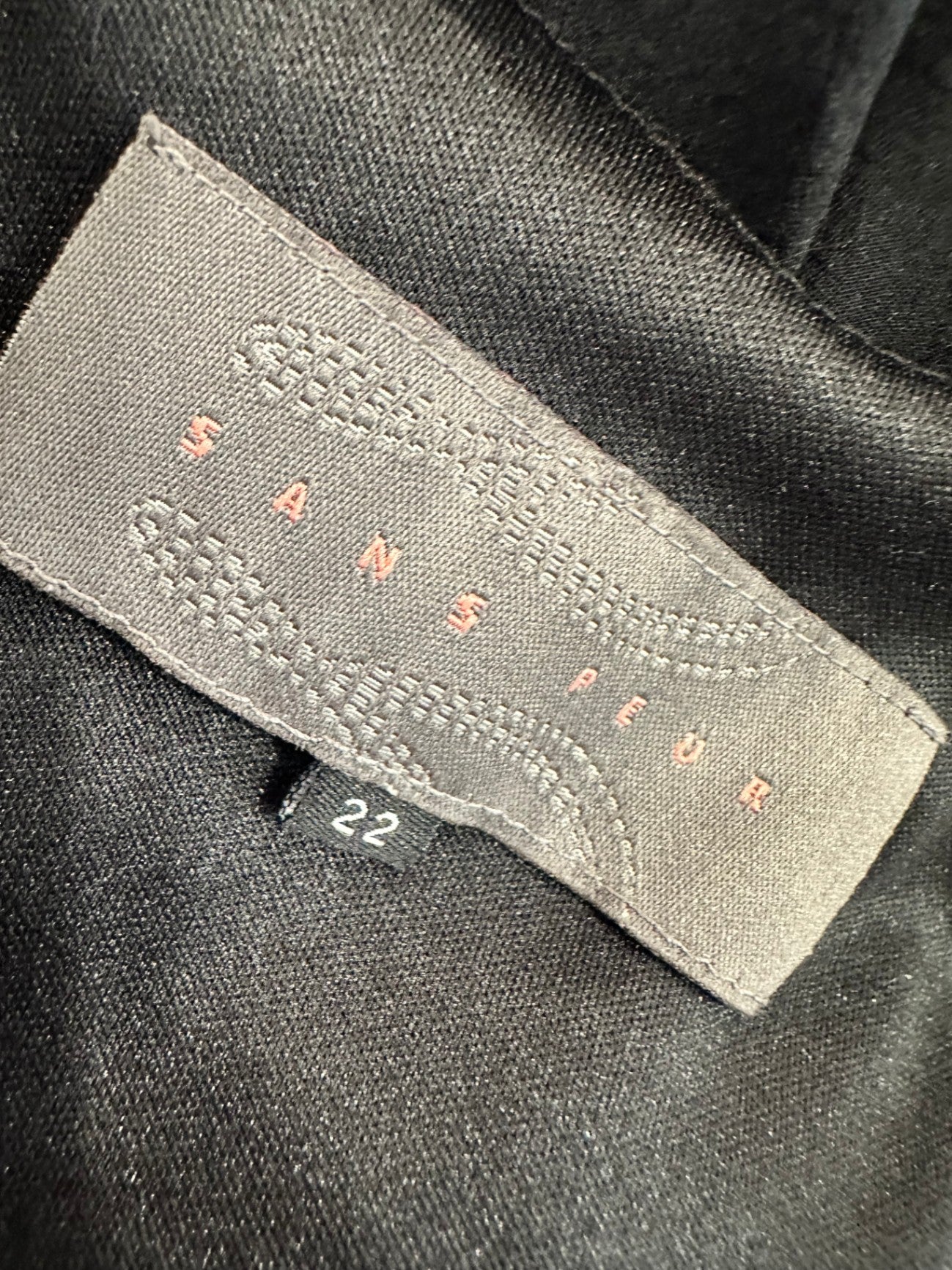 Sans Peur - Silk Blend Dress - Size 22 - Black and Red