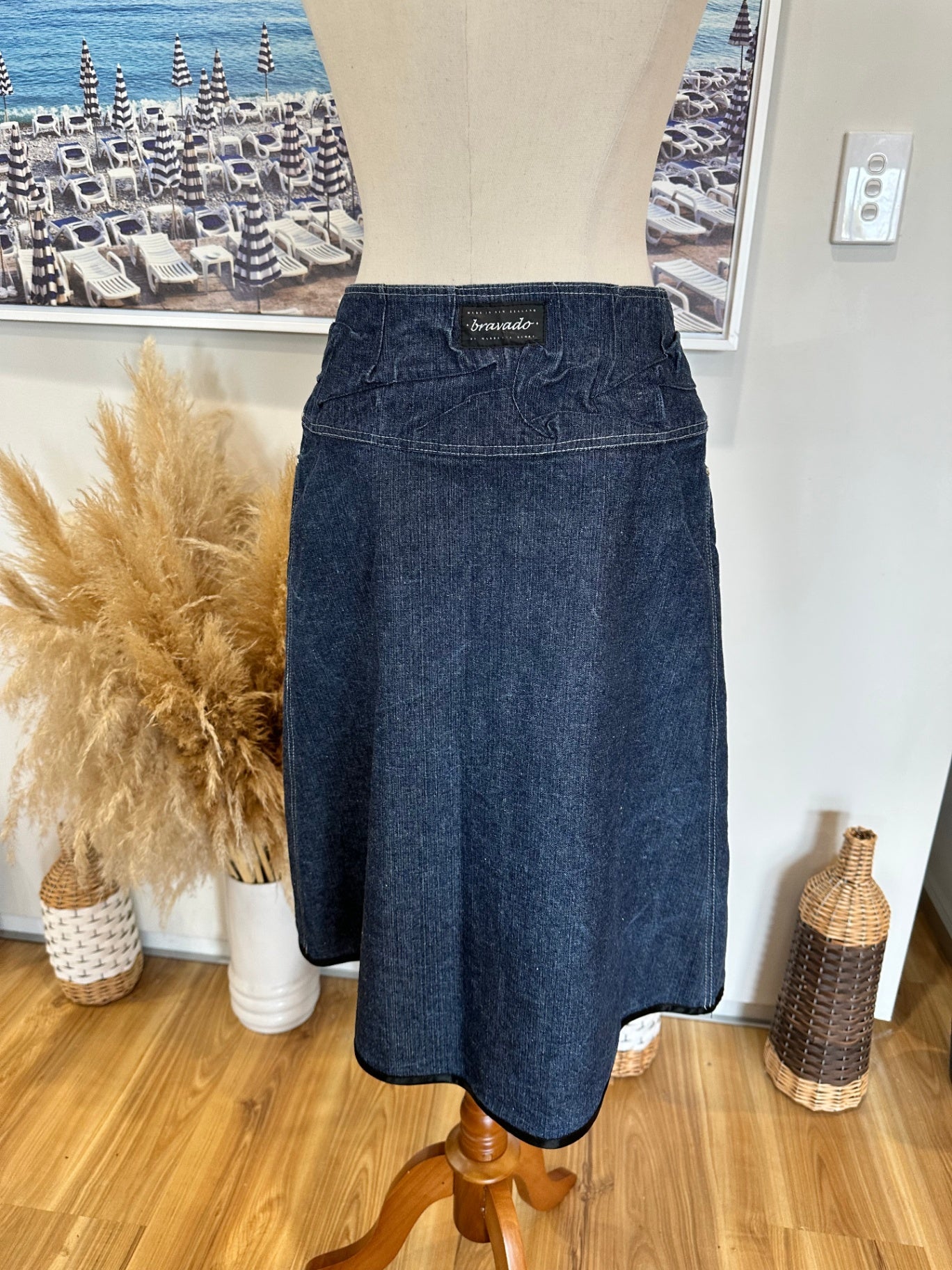 [SALE] Bravado by Marrenna Berry Denim Skirt Women’s Classic Casual Skirt Size Small