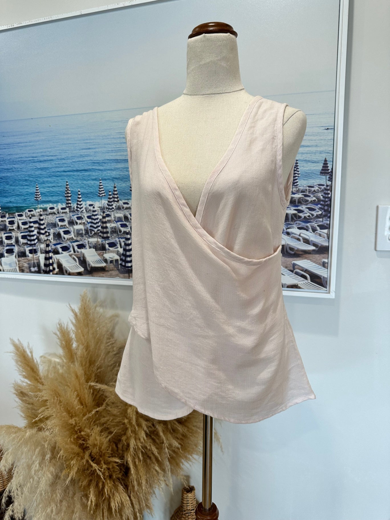 [SALE] Emporio Armani Pink Swimwear Top Medium Designer Beachwear Bikini