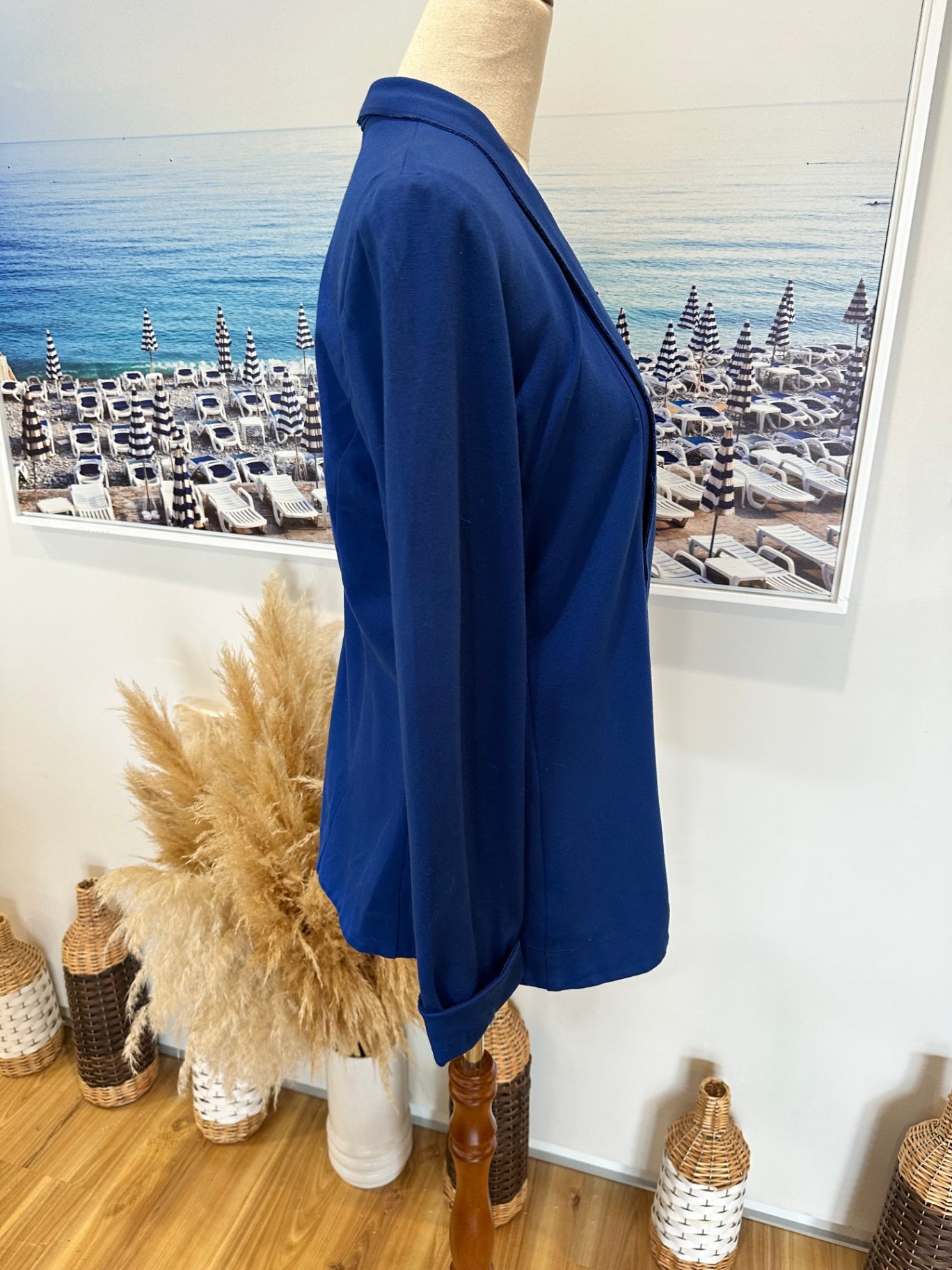 [SALE] Paula Ryan Medium Blue Casual Blazer Designer Lightweight Work Jacket