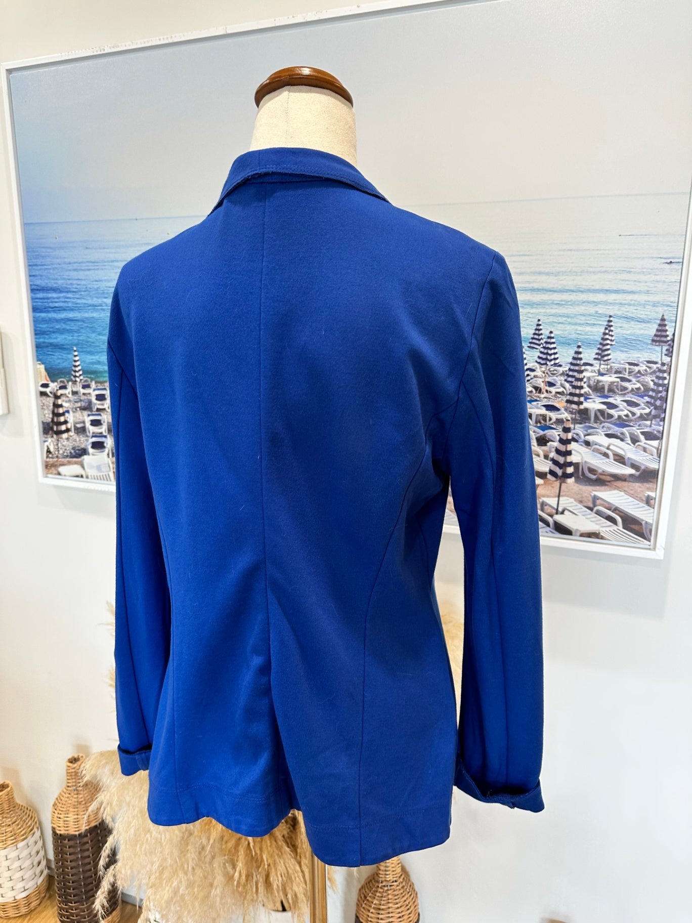 [SALE] Paula Ryan Medium Blue Casual Blazer Designer Lightweight Work Jacket