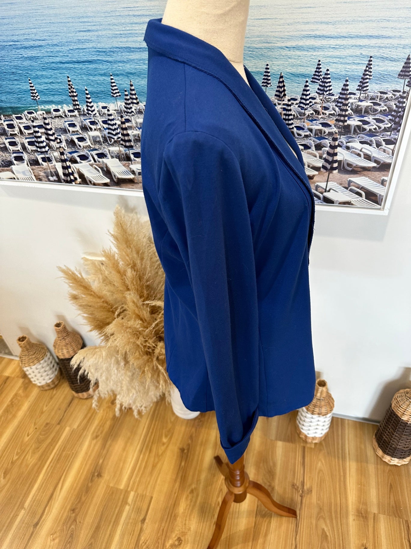 [SALE] Paula Ryan Medium Blue Casual Blazer Designer Lightweight Work Jacket