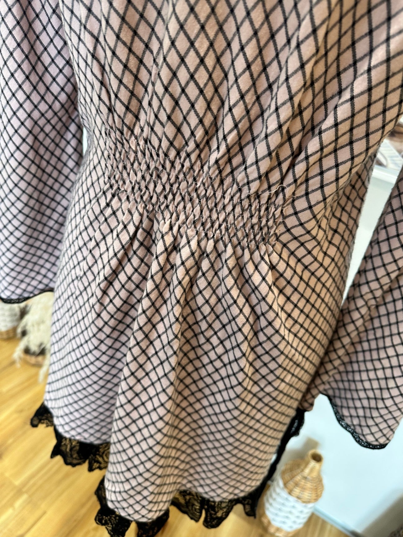 [SALE] Odd Molly Black Embroidered Cotton Mini Dress Size 8 100% Cotton