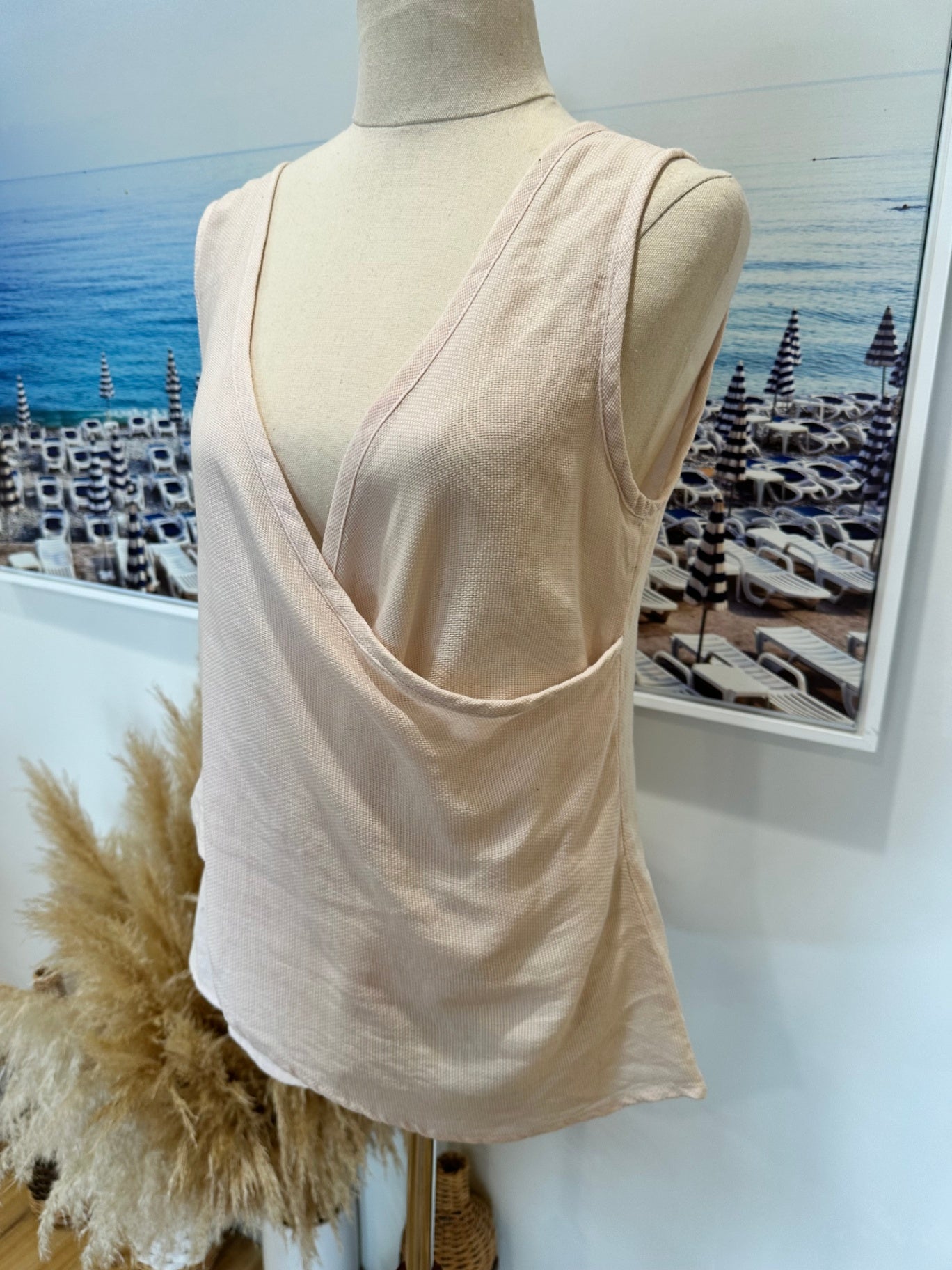 [SALE] Emporio Armani Pink Swimwear Top Medium Designer Beachwear Bikini