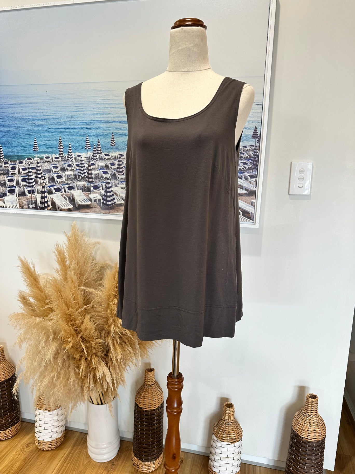 [SALE] Paula Ryan Brown Top Designer Casual Comfortable Everyday Wear Medium