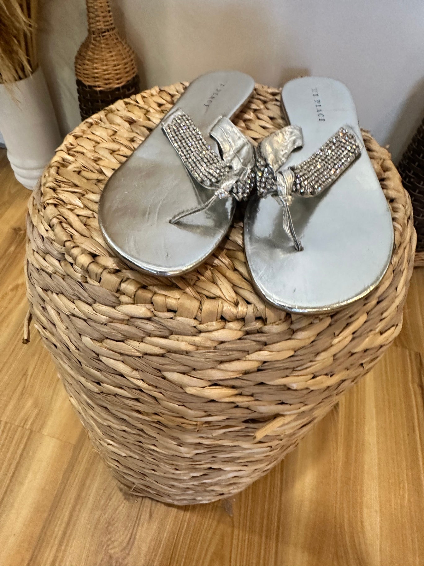 [SALE] Mi Piaci Silver Diamante Sandals Sparkle Designer Summer Shoes Size EU 39